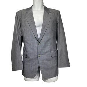 Vintage paris custom tailor & silk store gray blazer Size 40